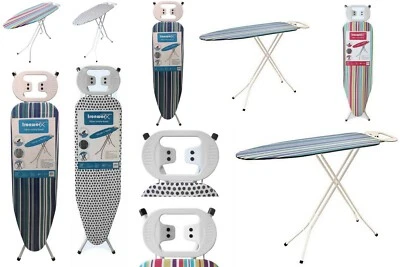 IRON WORX 110 x 33 CM WHITE FOLDABLE HEIGHT ADJUSTABLE IRONING BOARD WITH COVER - Image 1 of 4