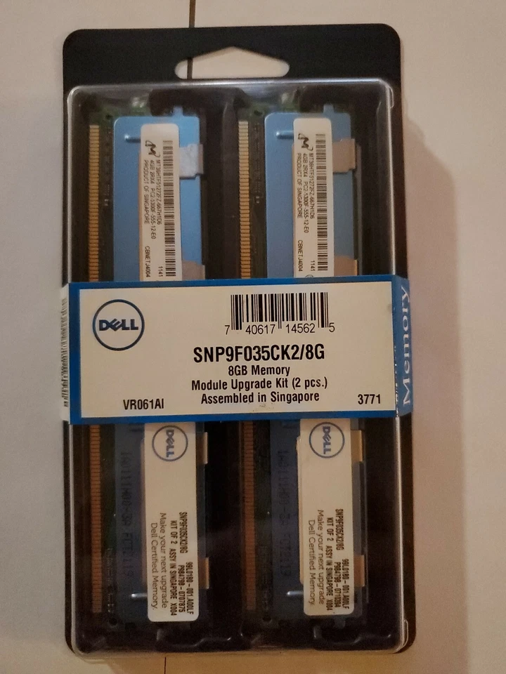 8GB KIT 2 x 4GB DIMM DDR2 ECC Fully Buffered PC2-5300 667MHz 667 MHz Ram Memory - Image 1 of 1