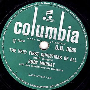XMAS 78 RUBY MURRAY - THE VERY FIRST CHRISTMAS OF ALL UK COLUMBIA DB 3680 E V+ - Picture 1 of 1