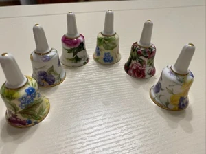 Vintage Bells Mini Chintz Bone China Great Britain England Lot 6 Vintage Bells - Picture 1 of 12