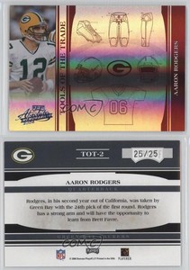 2006 Playoff Absolute Memorabilia Spectrum Red /25 Aaron Rodgers #TOT-2
