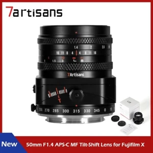 7Artisans 50mm F1.4 APS-C MF Tilt-Shift Objektiv für Fujifilm Fuji X Mount Kameras - Bild 1 von 8