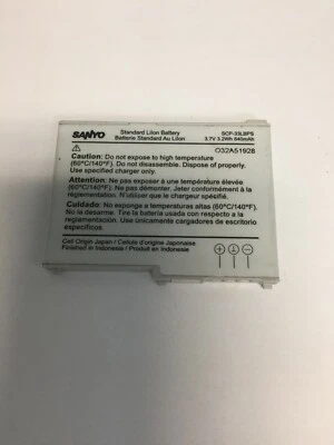 Batería de repuesto Sanyo SCP-33LBPS OEM probada 3.7V 3.2WH 840mAh Foto 1 de 2
