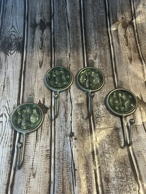 4 ganchos/colgadores de pared de metal y vidrio Foto 1 de 4