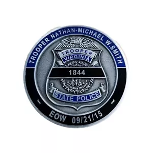 Virginia State Police End Of Watch Memorial Challenge Coin  Division 1 - Picture 1 of 4