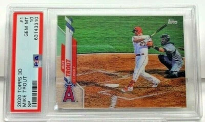 Mike Trout 2020 Topps 3D On Demand Photo Image Variation SSP #1 SP - PSA 10 - Image 1 of 2