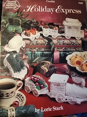 Crochet Christmas Holiday Express Treat Choo Choo Train Pattern Book 7 Cars 5-7" - Image 1 of 4