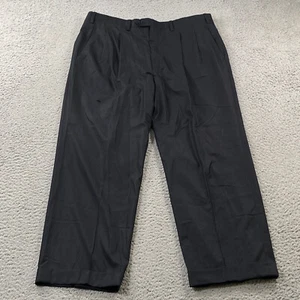 Pantalones Kiton Hombre Talla 54 36x28 100% Lana Hechos en Italia Doble Plisado Negro - Imagen 1 de 12