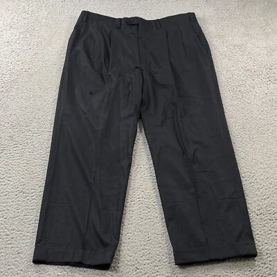 Pantalones Kiton Hombre Talla 54 36x28 100% Lana Hechos en Italia Doble Plisado Negro Foto 1 de 4