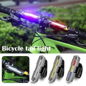 COB LED USB-Rechargeable Bike Tail Light Bicycles MTB Cycling Warning Rear Lamps - Afbeelding 1 van 16