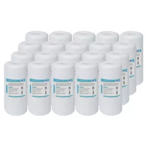 Filtro acqua sedimenti fili corda 10"" x 4,5"" 1/5/10 micron per confezione da 20" grande blu - Foto 1 di 15