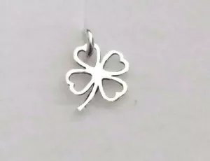 Colgante Dije Trébol Irlandés de Plata Esterlina 925 Pequeño Trébol de la Suerte, San Patricio - Imagen 1 de 4