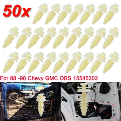 50Pcs Door Panel Clips Retainers 15545202 For GM Chevrolet GMC Truck OBS - Image 1 of 4