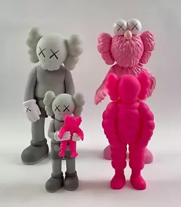KAWS Family Vinyl Figure Grey Pink Open Edition Set - Picture 1 of 10