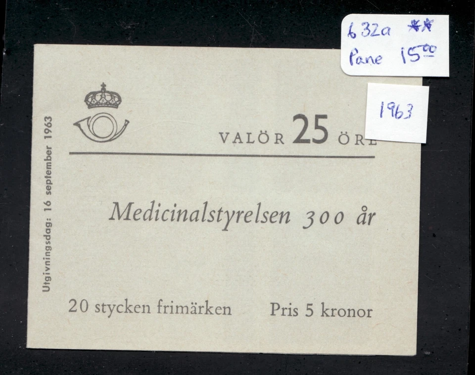 1963 Sweden Sc# 632a Postage Stamp Booklet - Board of Health - MNH Cv$15 - Image 1 of 1