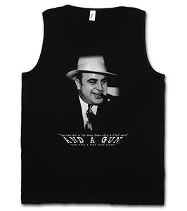 AL CAPONE CLASSIC TANK TOP GYM VEST Mafia Mob Familia Chicago Gangster Boss USA - Picture 1 of 2