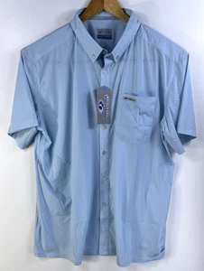 Nueva Camisa de Pesca Azul Mossy Oak con Botones para Hombres XL en Costa Azul Fresco Ventilada - Imagen 1 de 6
