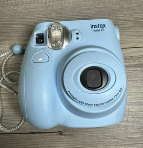 Genuine Fuji Instax Mini 7S Instant Camera Baby Blue - Tested works! - Picture 1 of 12