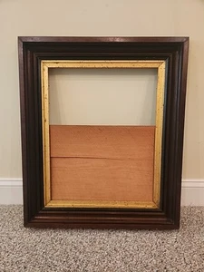 Rahmen Antik Holz, Rahmen Foto oder Gemälde Vintage 23x27 - Bild 1 von 11