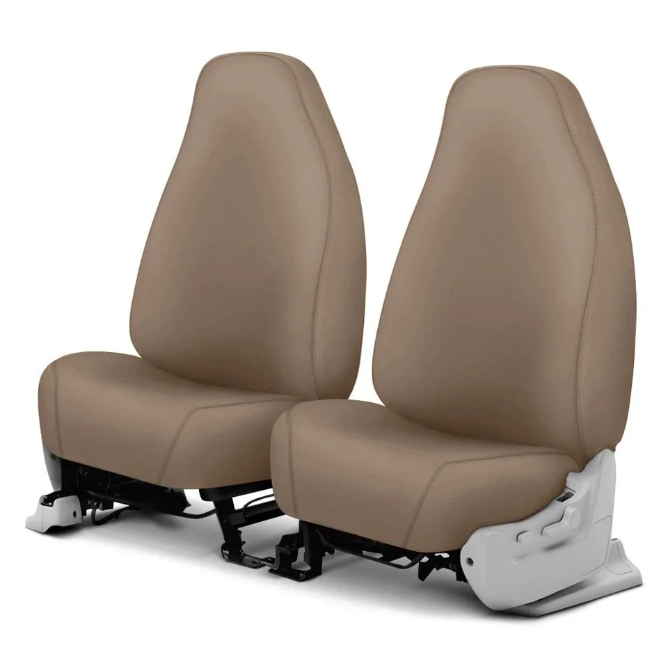 For GMC Acadia Limited 17 SeatSaver Polycotton 2nd Row Taupe Custom Seat Covers - Image 1 of 4