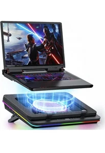 Almohadilla de enfriamiento para computadora portátil IETS GT600 equipada con ventilador turbo gigante (5,5 pulgadas de diámetro) - Imagen 1 de 6