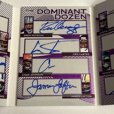 2025 Leaf History Book The Dominant Dozen 12 Autographs 7/8 Jefferson Moss Monk - Image 1 of 4