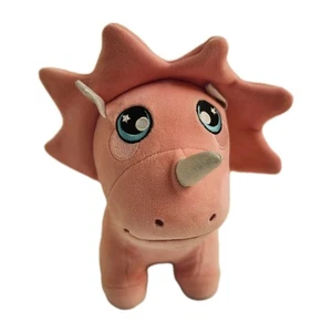 Squeezamals Poppy Pink Triceratops Creatures Plush Pink Dino 8" Stuffed Sensory - Picture 1 of 5