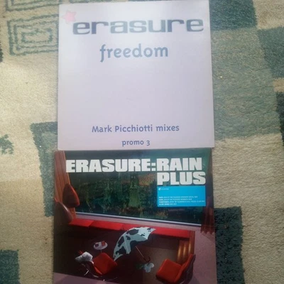 Erasure 2x12" Vinyl Promo mini Collection rain plus freedom sometimes in my arms - Image 1 of 4