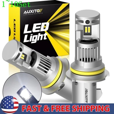 9007 LED High Headlight Low Bulbs 24000LM Brightness Q16 ERROR FREE 1-10Set - Image 1 of 4