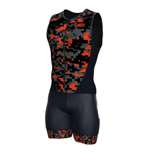 Zimco Elite Triathlon Suit Men Padded Triathlon Tri Suit Race Suit Swim Bike ... - Picture 1 of 6