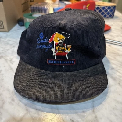 RARO Sombrero de Pana Claro Spuds MacKenzie Bud De Colección Hecho en EE. UU. Snapback  Foto 1 de 4