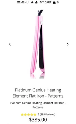 Royale Nuevo Platinum Genius Elemento Calefactor Rayas Rosa Plancha Foto 1 de 4