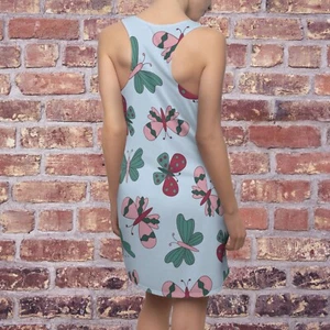 Cute Butterflies Racerback Short Dress Beach - Picture 1 of 48