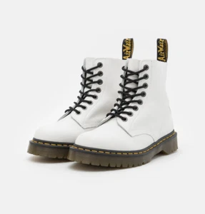 Dr. Martens 1460 PASCAL BEX Mujer - Botas Blancas Cuero Con Cordones Talla 7 - Imagen 1 de 6