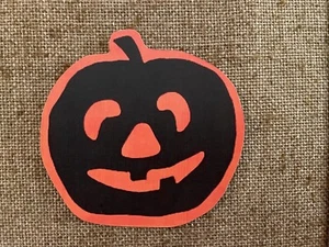 U Choose Vintage Inspired Pumpkin, Orange Outline Halloween Cardstock Decoration - Picture 1 of 3