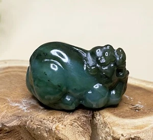 Certified 100% Natural Hetian jade Pixiu ~ Pendants Necklaces 和田玉貔貅 - Picture 1 of 11