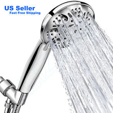 High Pressure 9-Settings Shower Head Handheld Bathroom Shower Sprayer With Hose