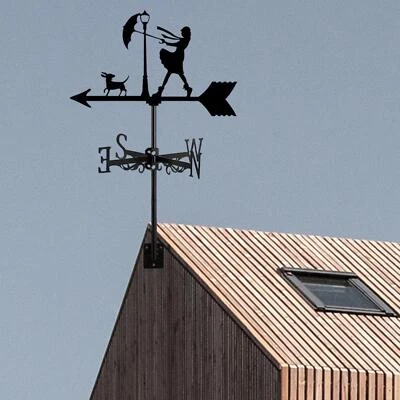 Wind Vane Metal Weathervane Vintage Decorative Retro Weather Vane Iron Art - Image 1 of 4