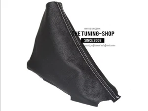 Handbrake Boot For Nissan Pathfinder 2005-2012 Plastic Frame White Stitching - Picture 1 of 8