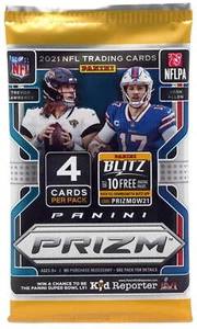 Paquete de tarjetas coleccionables de fútbol americano Prizm de la NFL 2021 (4 tarjetas) - Imagen 1 de 1