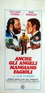 VINTAGE ORIGINAL ITALIAN COMEDY FILM PLAYBILL MOVIE BUD SPENCER GEMMA 1973 - Picture 1 of 1
