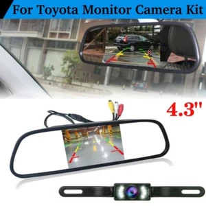 For Toyota Car Mirror Monitor Backup Rear View Parking Reverse Camera Waterproof - Picture 1 of 12