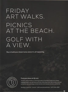 2023 Thomas James Homes Print Advertisement – 8" x 11" - Southern California - Picture 1 of 1