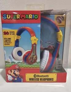 New In Box Super Mario Wireless Bluetooth Headphones Red 4 Available A/13 - Picture 1 of 3