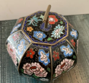 Trennwand chinesische Kunst Blumenglas Vintage 80er Jahre - Bild 1 von 6