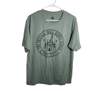 Camicia Disney Parks Walt Disney World adulto grande verde castello di Cenerentola top - Foto 1 di 9
