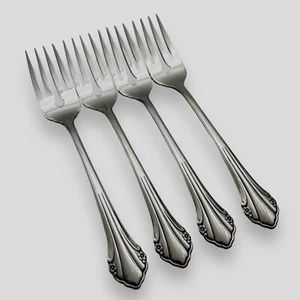 (4) Oneida 1881 Rogers Bittersweet Repose Salad Forks Stainless Flatware 6.75" - Picture 1 of 4