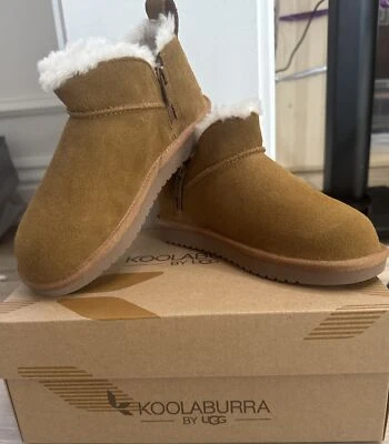 Koolaburra By UGG - BIG KIDS - Ultra Mini Chestnut Suede Size US/3, EU/35, Uk/2 - Image 1 of 4
