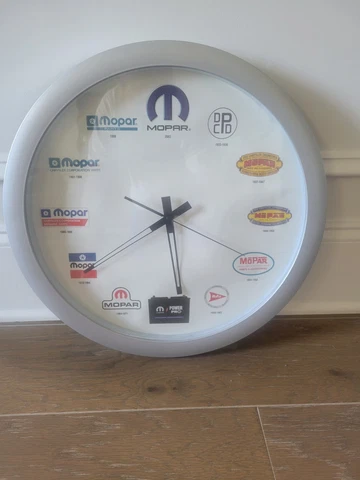 Vintage and uniquely historical Mopar Wall Clock Battery Operated Cover