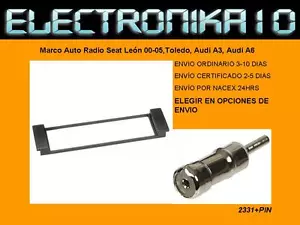 URGENTE Soporte Marco Montaje Radio 1DIN Seat Toledo Leon Audi A-3 ISO ANT - Imagen 1 de 1